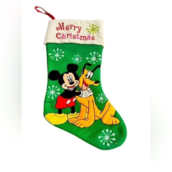 Vintage disney Mickey and Pluto Christmas stocking - Picture 1 of 2